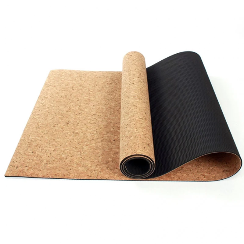 5MM/6MM/8MM Non-slip Cork Natural Rubber Yoga Mats For Fitness Women Pilates Gymnastics Mats Brand Yoga Exercise Pads Sport Mat
