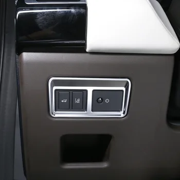 

For Land Rover Discovery 5 3.0 V6 2017 Car Accessories ABS Matte Chrome Interior Tail Door Switch Frame Cover Trim Accessories
