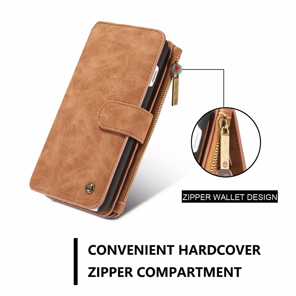 CaseMe Роскошный Кожаный Чехол Wallet Раскладной Телефон Case для Apple iPhone 7 Plus iPhone7 Плюс