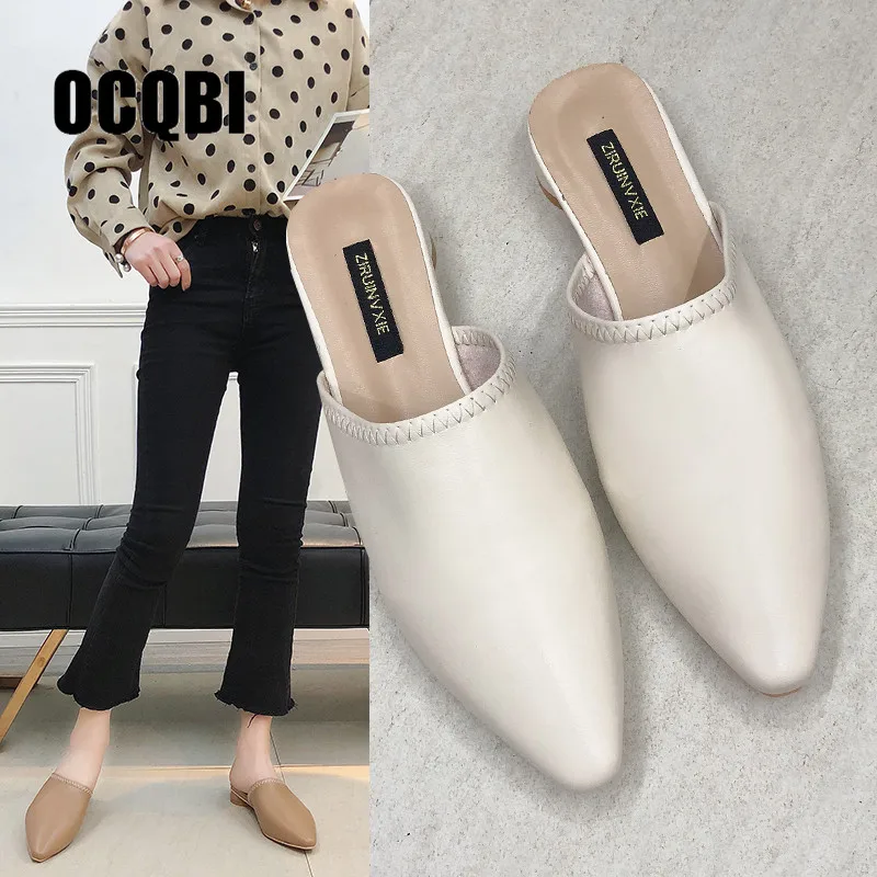 flat heel slippers