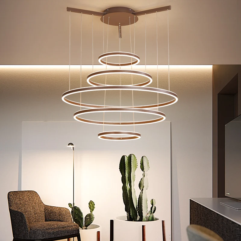 

Aluminum Modern Led Pendant Lights Brown Pendant Lamp For Diningroom hanging lights suspension luminaire nordic lamp