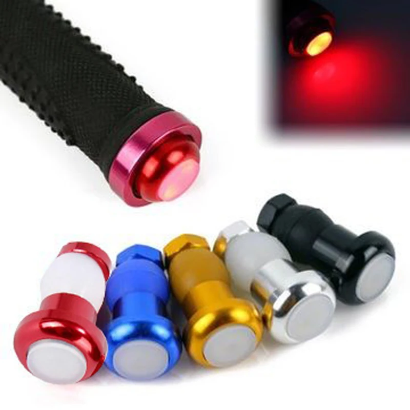 

1 Pair LED Bicycle Bike Light Handlebar End Caps Handlebars Plugs Blinker Lights Warning Taillights Bicycle Accessories B2Cshop