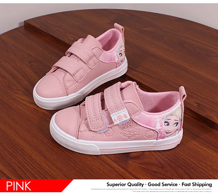Princess Girls Shoes For Kids Fashion Elsa Anna Kids Shoes 2019 Ice Snow Queen Casual Children Shoe Girl Sneakers White Flat 585 (8)