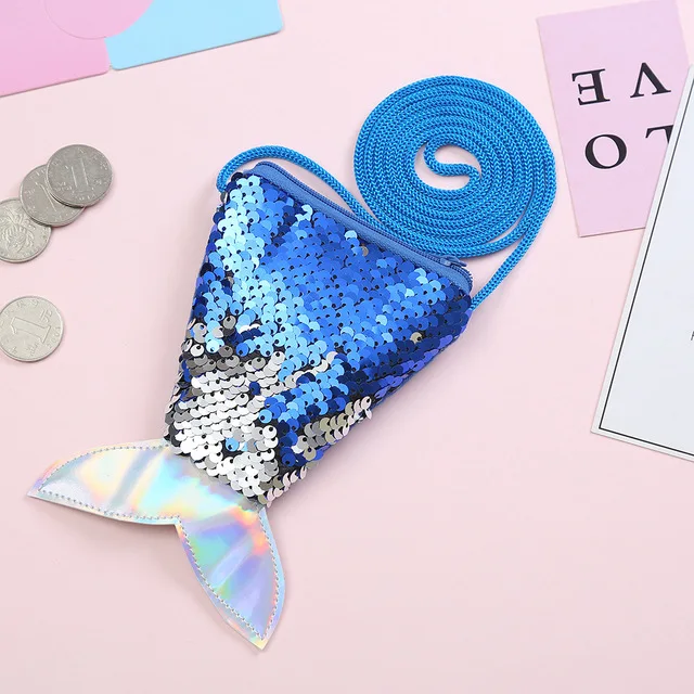 Xgravity/2020 модная детская сумка с рыбьим хвостом, разноцветные блестки, расшитые блестками, для девочек, сумки для монет, детские сумки с