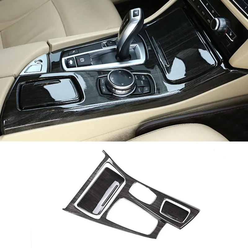 

Car Styling Console Gearshift Decoration Cover Storage Box Trim Sticker For BMW 5 series F10 2014-17 LHD Interior Accessories