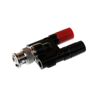 

BNC Male Plug to Twin Dual Banana Jack Female Coaxial 4mm Connector Binding Post #W0823S#