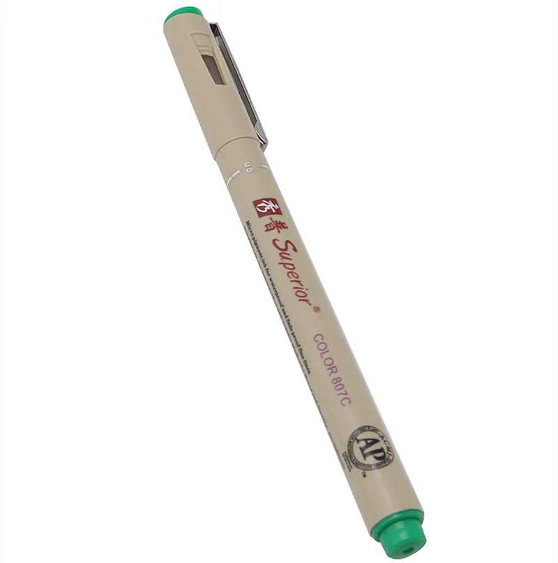 12 цветов Искусство манга мелкая голова краска Графический эскиз чертежные маркеры ручка канцелярские принадлежности - Цвет: green