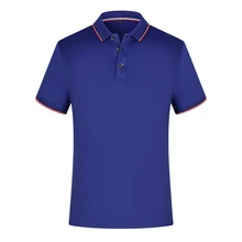 Новинка, летняя мужская рубашка поло, деловая и повседневная однотонная приталенная рубашка поло с коротким рукавом, дышащая рубашка поло размера плюс 3XL