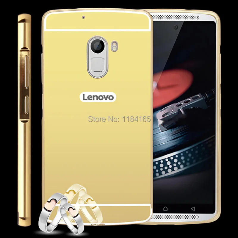 LEN-1415_3_Luxury Ultra Light Metal Case with Aluminum Alloy Frame Mirror Back Cover Durable Shell for Lenovo X3 Lite K4 Note A7010