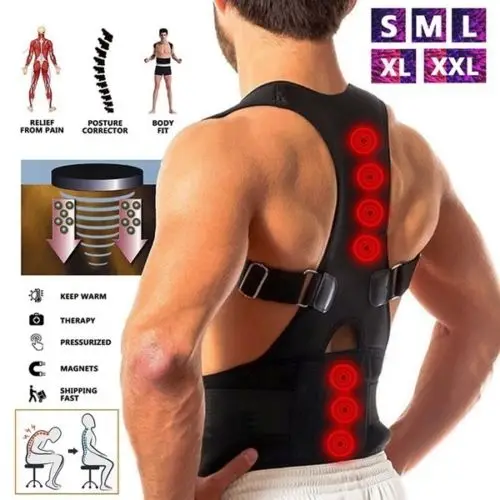 

Customized Magentic Posture Corrector Vest Orthopedic Back Braces Back Support Belt Adjustable Corrector Postural