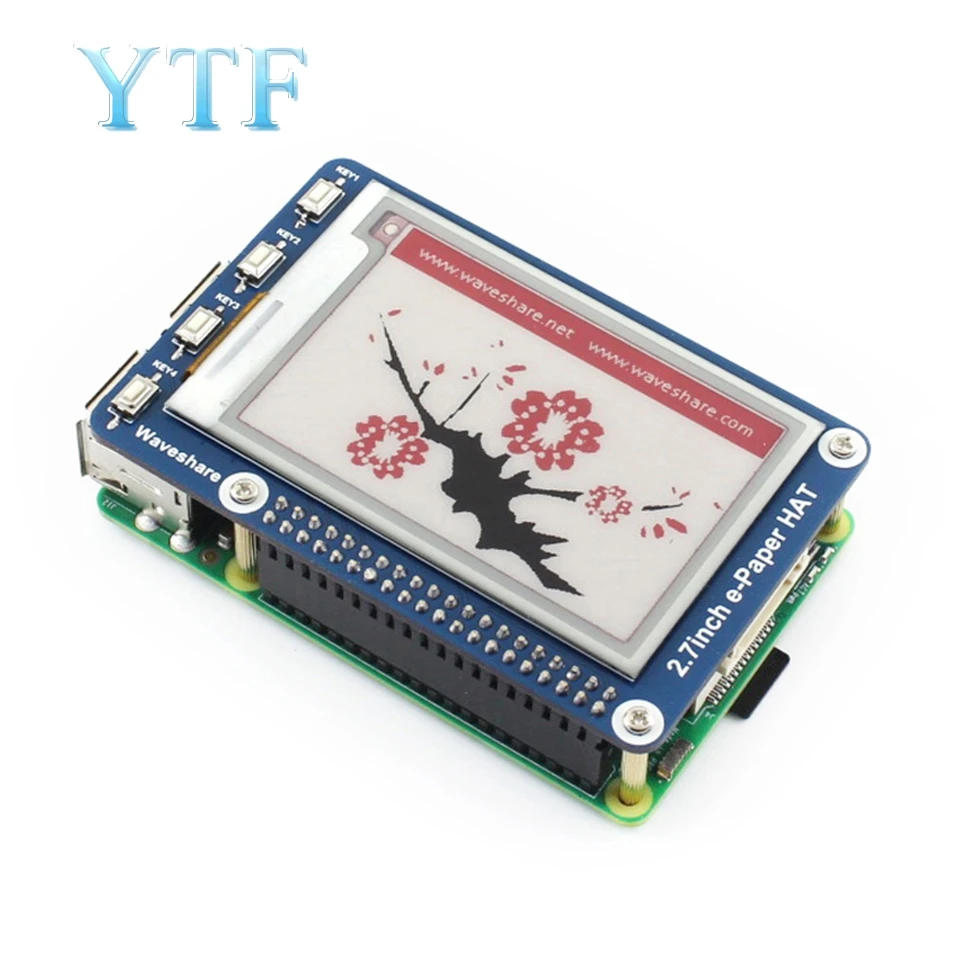

Raspberry Pi 2.7-inch ink screen type B e-ink electronic paper screen module SPI interface red black and white