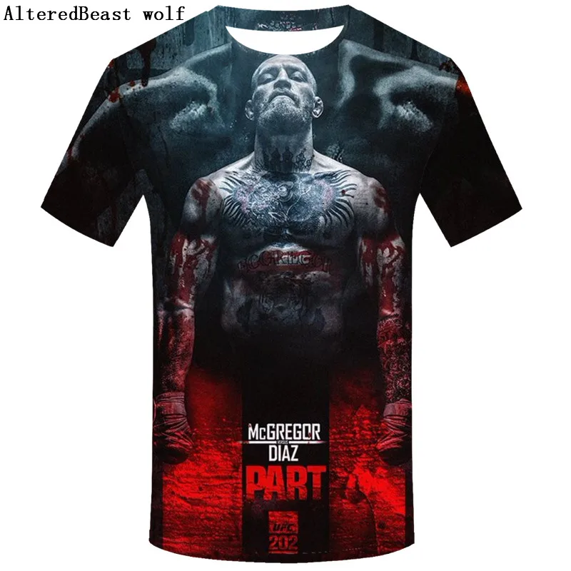 Новинка 2019 Мужская футболка с 3d принтом Conor McGregor известная ММА мужские топы