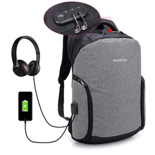 14 15 15,4 15,6 дюймов USB интерфейс блокировка паролем Противоугонный ноутбук сумки рюкзак чехол для мужчин женщин школы путешествия