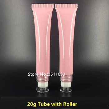 

30pcs 50pcs 20g Pink Elegant Cosmetic Roll on Bottle 20ml Empty Steel Roll on Bottle Essential Oil Tube Eye Massage Soft Tube