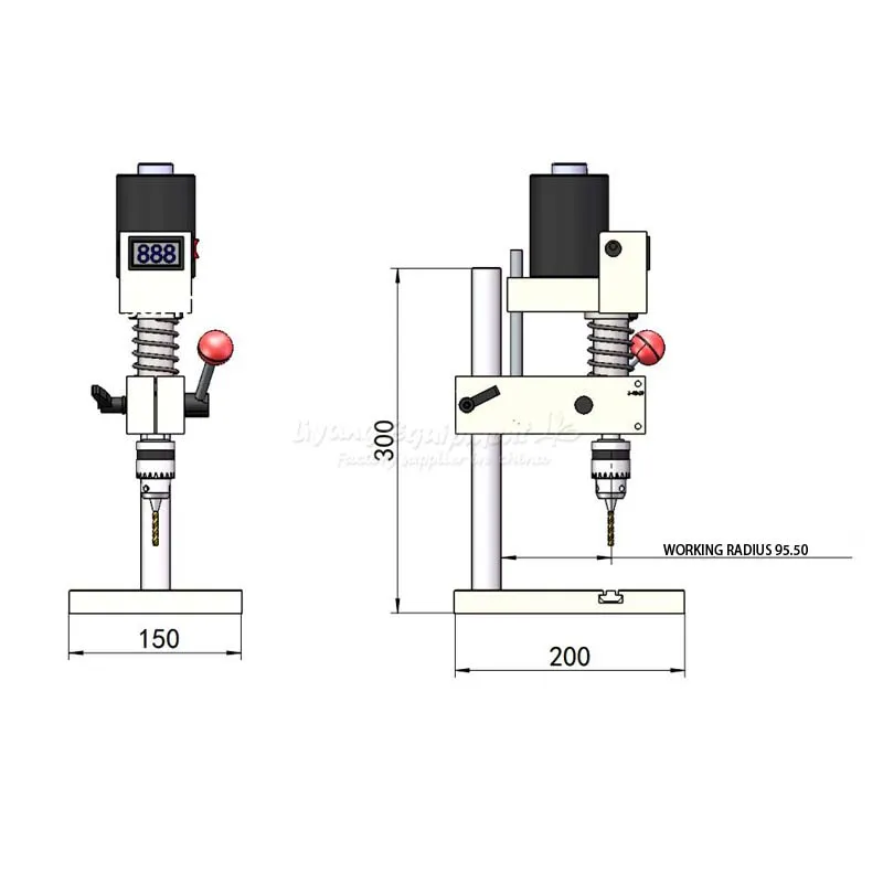 Miniature second generation bench drill tapping tooth machine ER11 (8)