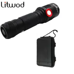 Litwod z30805 Алюминий Портативный светодиодный фонарик Плавная затемнения 5000LM xm-l L2 Водонепроницаемый светодиодный фонарик один переключатель