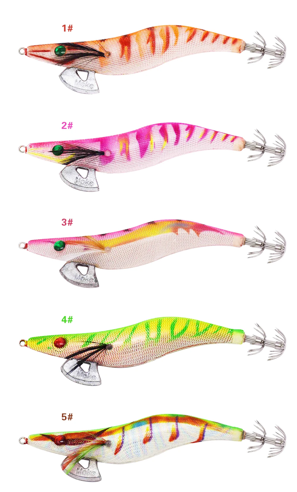 Segnuelos de Pesca baratos SW plomo Sinker calamar gancho Jigs pulpo Cuttlefish camarones cebos 3D ojos segnuelos luminosos