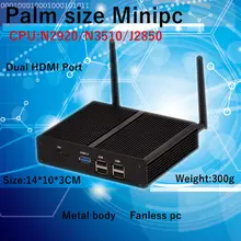 Intel Baytral N2920/N3510/J2850 Mini PC Windows HDMI*2 Mini PC windows 7/8 OS Fanless NUC computer TVbox
