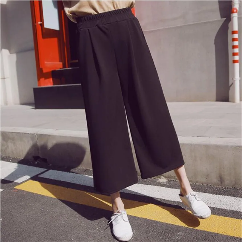 Kopen MLCRIYG losse en comfortabele Hoge taille Leisur Dunne Brede been vrouwen broek