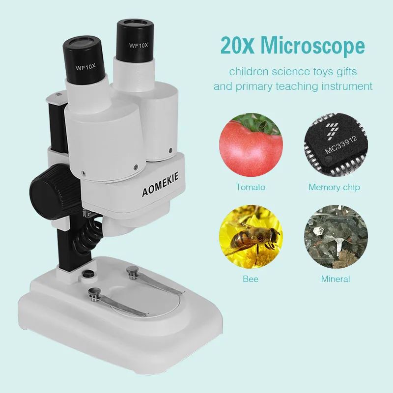 20X LED Binocular Stereo Microscope PCB Solder Tool Insect Plant Watch Students font b Science b