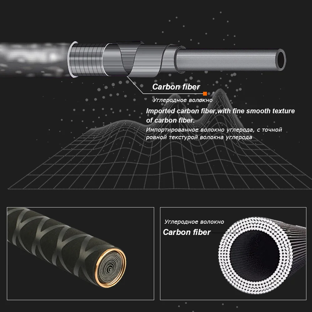 Goture 3,6-7,2 м телескопические удочки из углеродного волокна, ультра светильник, ручная Удочка с запасной передней 3 секцией для карпа vara de pesca