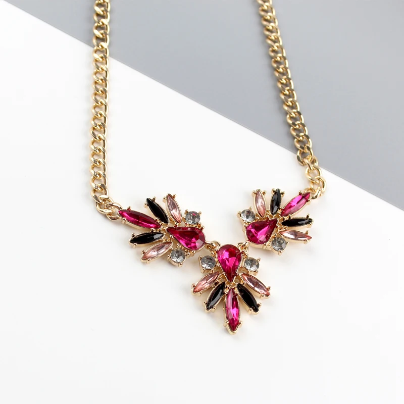 

Trendy Charming Crystal Chain Necklace New Stylish Shining Stone Pendant Necklace Jewelry Accessory Gift 50CM Chain