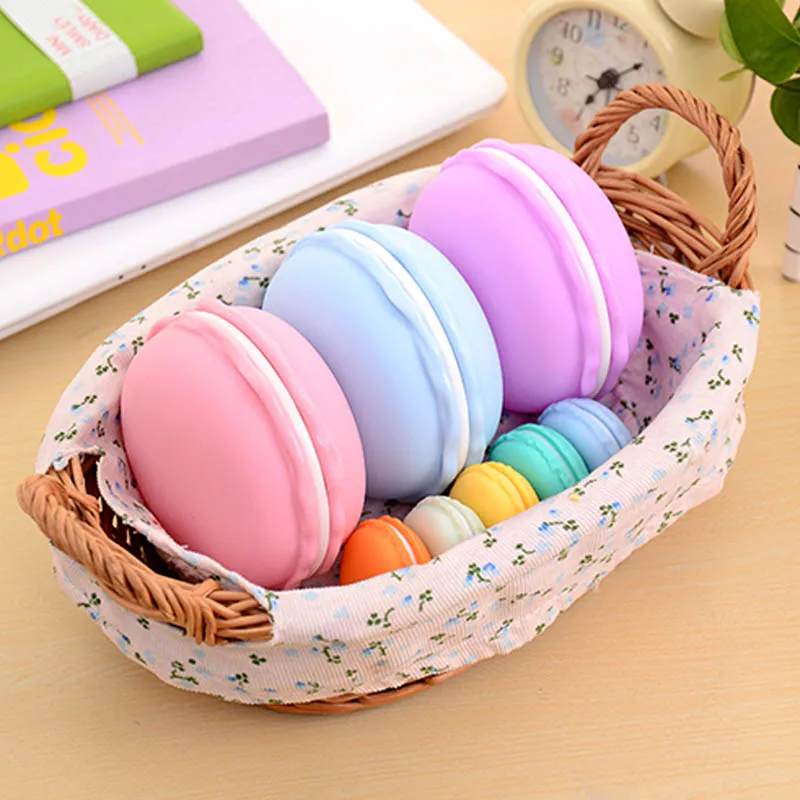 

Jewelry Organizer Portable Macarons Storage Box Bags 1 Pc Mini Cute Box Plastic Candy Color Multifunction