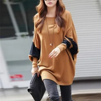

Women Batwing Sleeve Sweaters Dresses Fashion Women Winter Auturm Casual Sweaters Pullovers