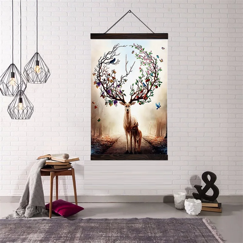 Online Hängen Wand Kunst Poster Moderne Massivholz Hängen Bilder Nach Druck Leinwand Kunst