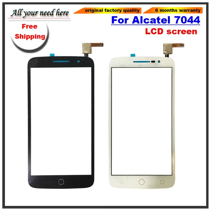

Touch Screen for Alcatel One Touch Pop 2 OT7044 7044 7044Y 7044A 7044X 7044K Digitizer Panel Front Glass Lens Sensor White Black