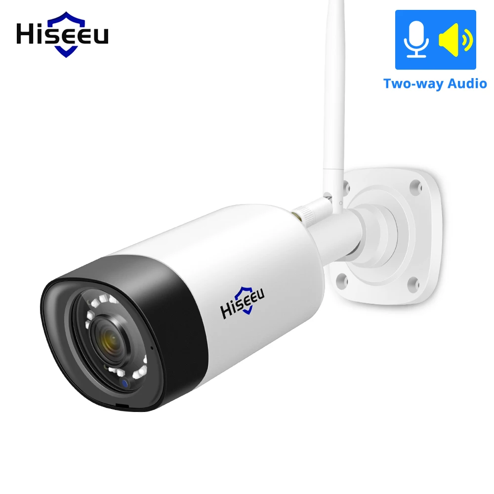 Hiseeu HD 1080P беспроводная наружная охранная погодоустойчивая камера 2MP Пуля IP наружная камера WIFI для системы видеонаблюдения Hiseeu