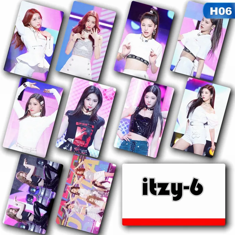 10 шт./лот ITZY Фотокарта фото карта ПВХ карты с кристаллами наклейки для автобуса Студенческая карта Канцелярский набор фанатов подарок