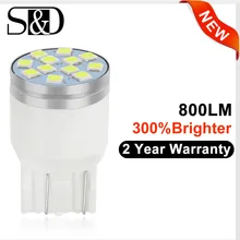 S& D 800LM T20 светодиодный W21/5 Вт 7443 W21W 7440 светодиодный лампы Автомобильный тормоз обратного светильник 12V Сигнал Поворота Белого цвета-красный, желтый, авто лампа