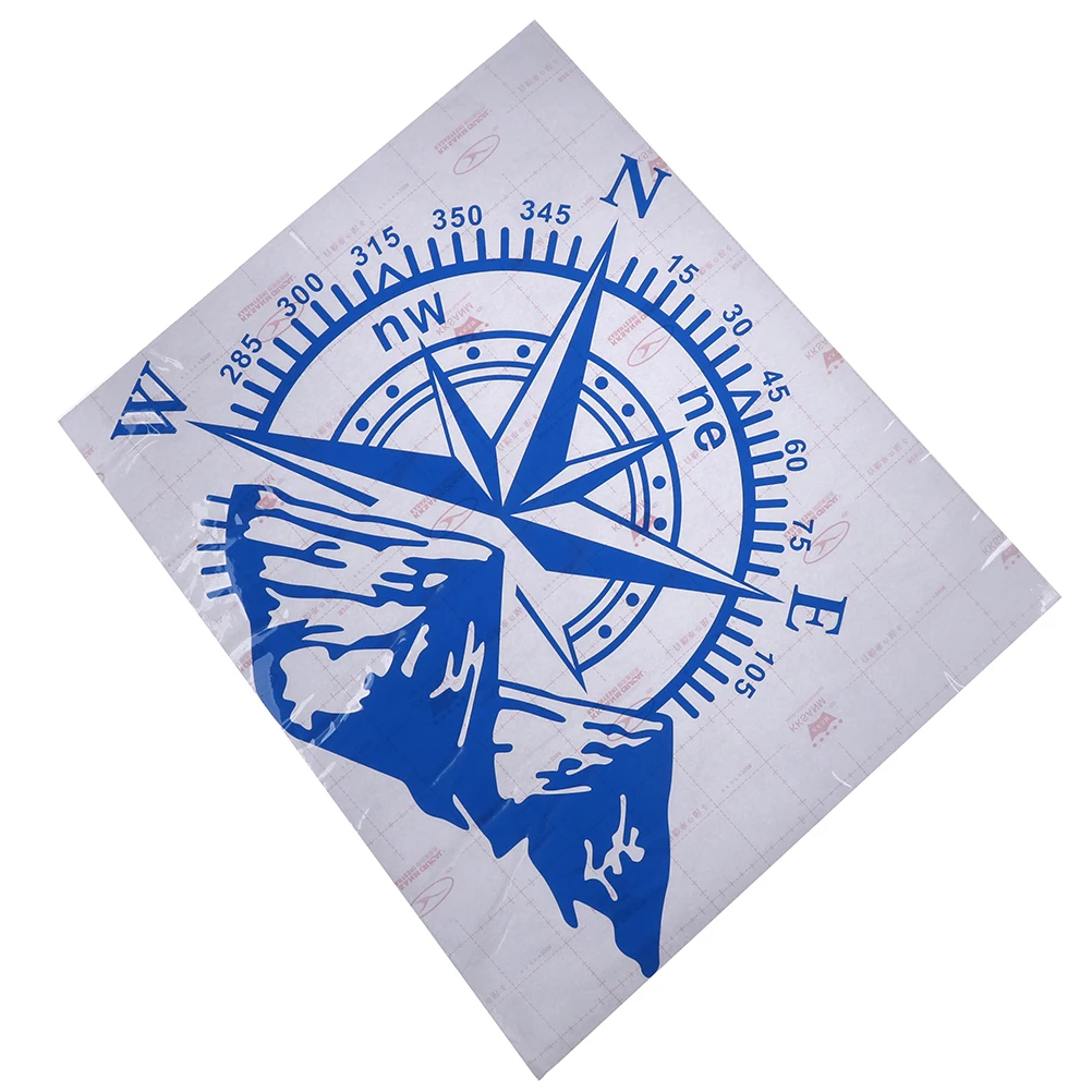 

Mountain Range Compass Navigation Totem 60 x 50CM Personality Car Body Door Hood Spare Stickers Durable 5Colors