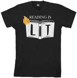 Чтение светится Мужская футболка книга любовник ридер подарок учителю