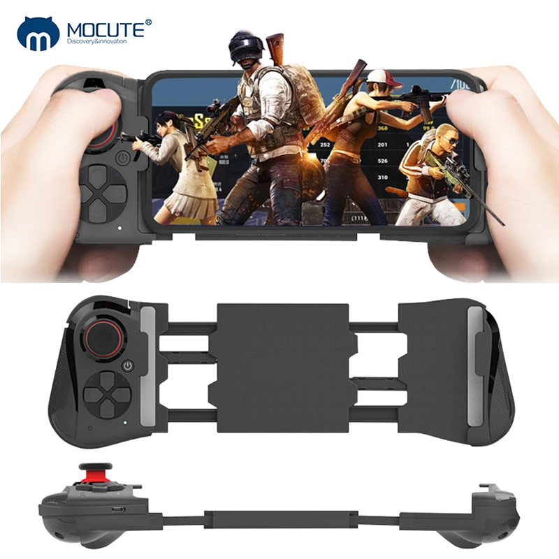 Mocute 050更新058ワイヤレスbluetoothゲームパッドpubgゲームコントローラ伸縮ジョイスティックvr用電話