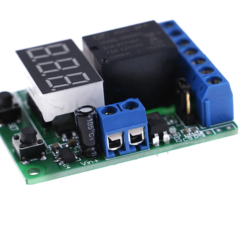 DC 12V контроль релейного переключателя модуль напряжения зарядки Тест разряда