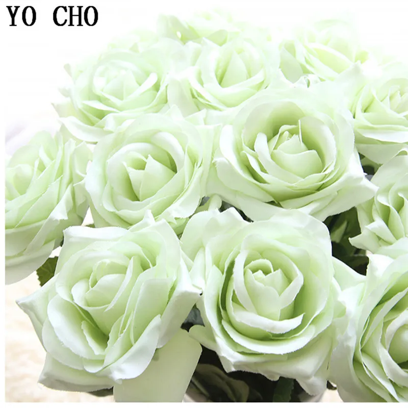 YO CHO Cheap Flowers Artificial Flowers High Quality Simulation Silk Flower Versailles Rose Flower For Wedding Home Garden Decor