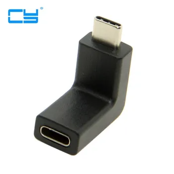 

2017 New Elbow design 10Gbps 90 Degree Right Angled USB 3.1 Type C type-c Male to Female Extension USB-C Adapter angle Connector