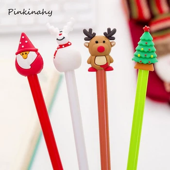 

36 pcs/lot Cute Creative Christmas Santa Claus Snowman Gel Pens Stationery Office School Supplies Gift Gel Pen 0.38mm Black Ink