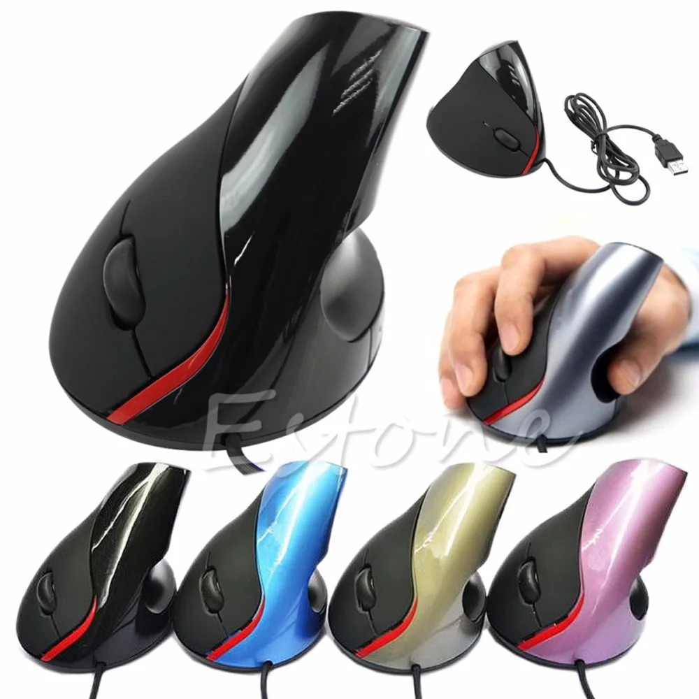 

Ergonomic Design USB Vertical Optical Mouse Wrist Healing For Computer PC Laptop New Drop shipping-PC Friend