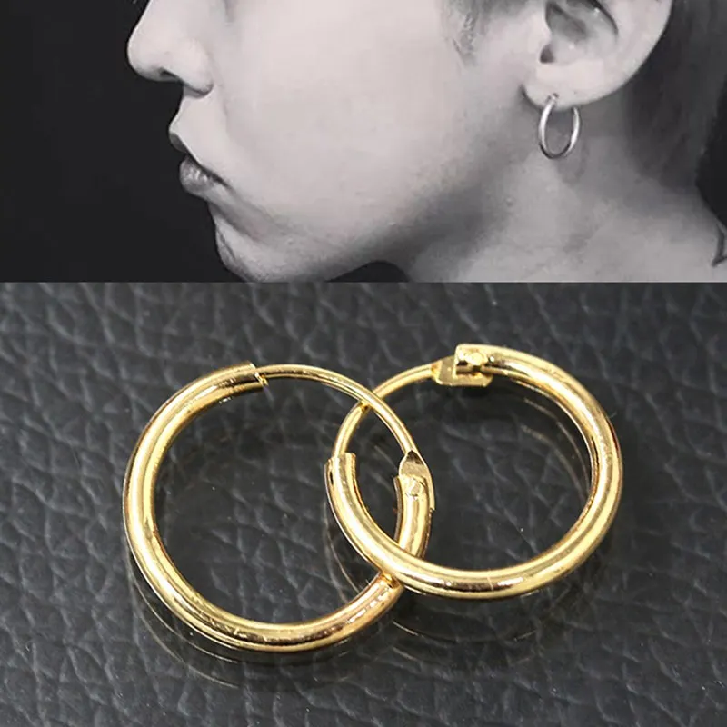 

Round Hood Earrings Small Round Hoop Earrings For Women Fashion Smooth Circle Earring Brinco Gold color Fashion Jewelry Unisex
