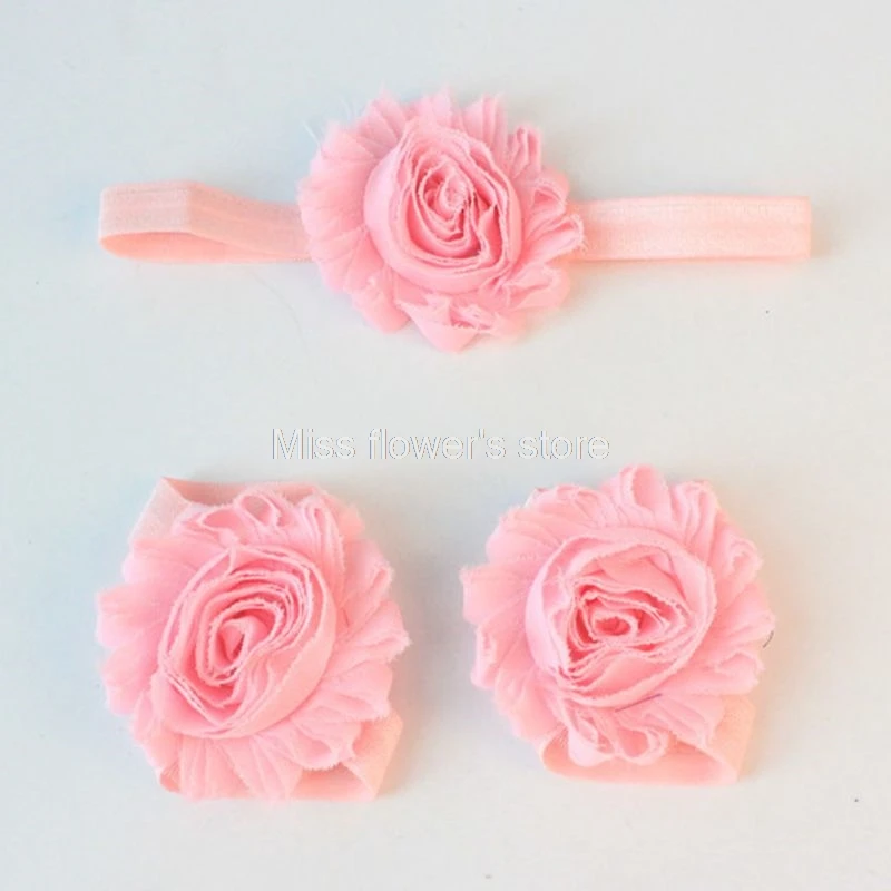 Baby Girl Beautiful Sunflower Foot Band Barefoot Sandals Shoes Wrist Flowers