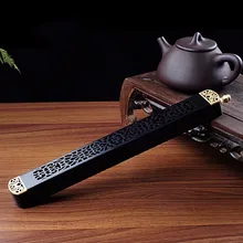 PINNY Ebony деревянная коробка для благовоний Чистый медный для благовоний Joss палочки с ладаном горелка решетки Cut религиозные Буддийские принадлежности