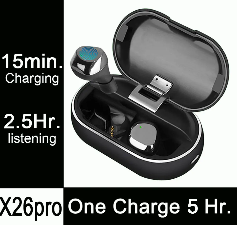 

X26pro 7 Hours Listening on One Charge, Super Fast Charging,Mini Wireless Bluetooth TWS Earphone PK i9 i10 i12 Airpods Earpods