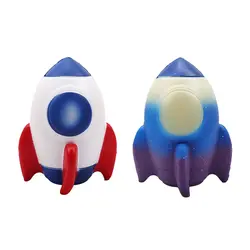 В форме ракеты Моделирование игрушки Красочные звездное небо медленный рост отскок игрушки телефон ремни дети анти-стресс Squeeze игрушки