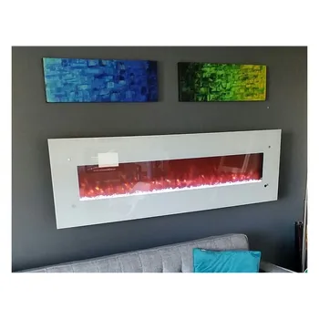 

freeing shipping to LB 50 inch white color charm glow electric fireplace