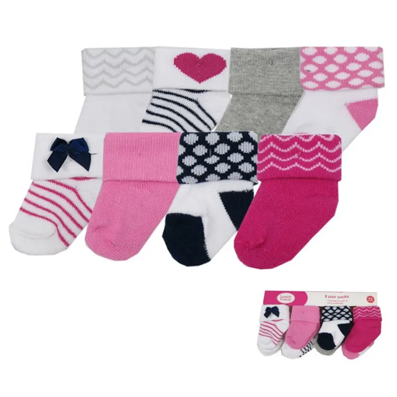 High Quality 8 Pcs Cotton Baby Socks Rattle Toy Socks Lovely Animal Cute Cartoon Casual Baby Socks Newborn 0-3 Monthes Meias (5)