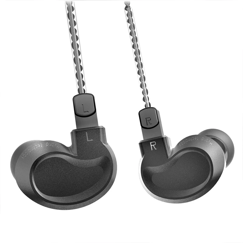 

K1 2DD+1BA Hybrid Earphone Sport Noise Canceling Earbuds Stereo Metal Headset 0.78mm Detachable Cable with mic for iPhone xiaomi