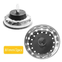 Слив для кухонной раковины Замена для стандартного кухонного ситечко для раковины матовая корзина из нержавеющей стали с резиновой пробкой